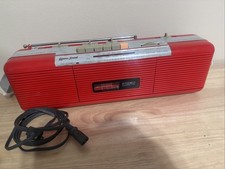VTG Lenoxx Sound CT-725 Red AM FM Boombox Radio Cassette 80s 90s Tested READ
