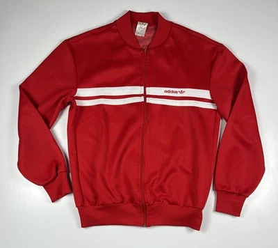 Veste Adidas Vintage À Zip Rouge Blanc Taille XS Men Trackshirt - Photo 1/4