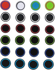 24PCS Non-Slip Silicone Analog Joystick Thumb Stick Grip Caps for PS2, PS3, PS4,