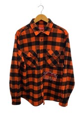 Supreme Long Sleeve Shirt M Polyester ORN Check 1 800 19AW