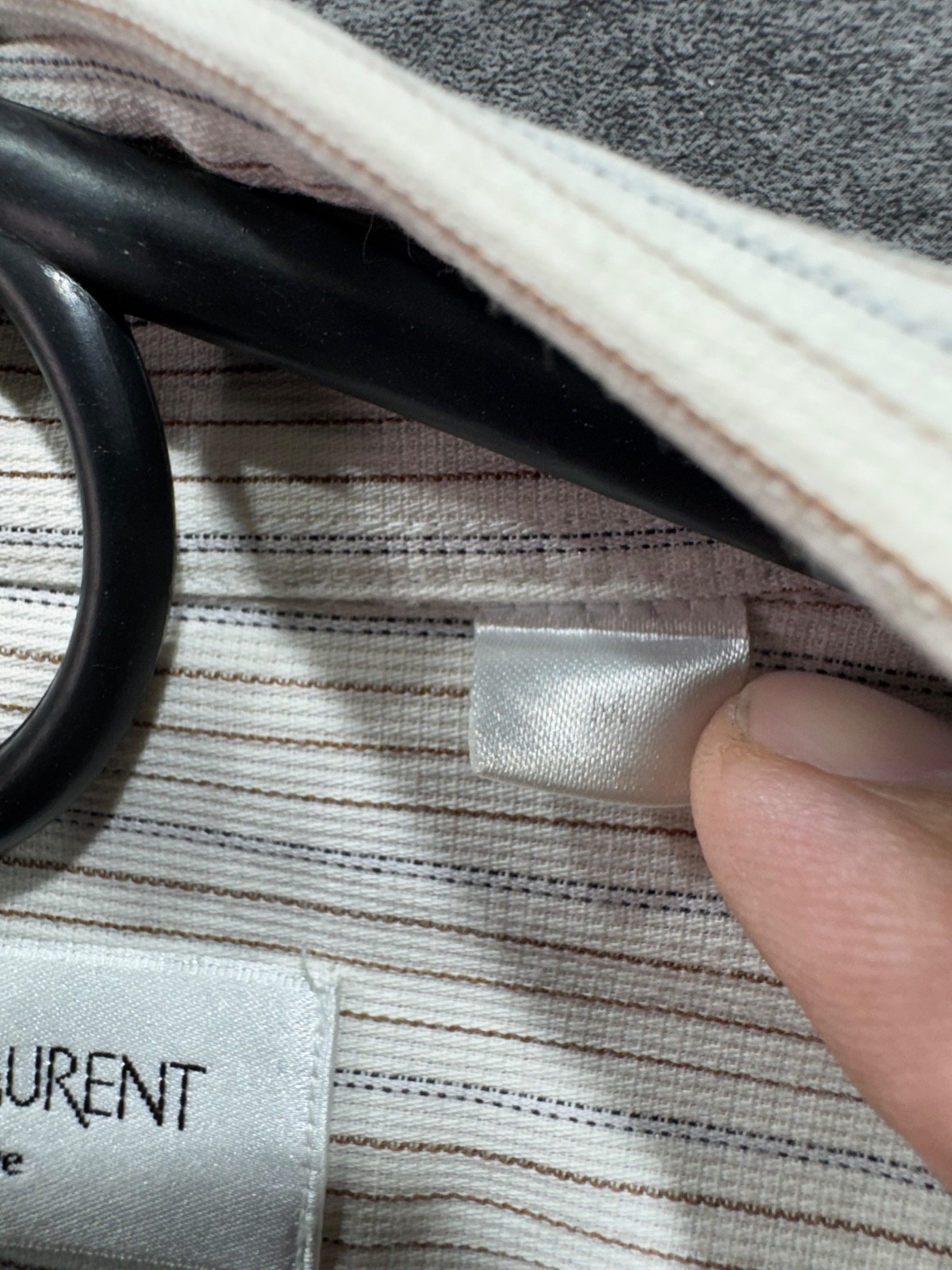 Yves Saint Laurent camicia a righe con bottoni uomo taglia M