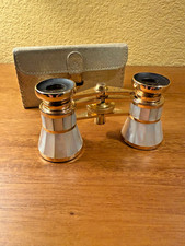 Vintage Opera Glasses Mother of Pearl with case Binoculars