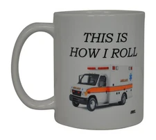 Rogue River Tactical EMT Funny Coffee Mug This Is How I Roll Novelty Cup Grea...