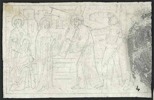 John Hardman & Co - Pencil Drawing - The Stations Of The Cross - Station 4