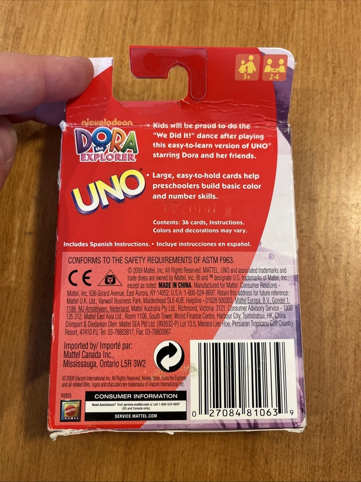 My First UNO Nick Jr Dora The Explorer King Size Card Game Sealed Sababa Toys - Image 2 of 4