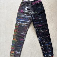 Dolce &Gabbbana Paint Splatter Skinny Jeans Black Grey IT50 W34 BNWT RRP £1230
