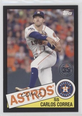 2020 Topps 1985 Baseball Series 2 Black 119/299 Carlos Correa #85TB-19 0m4q