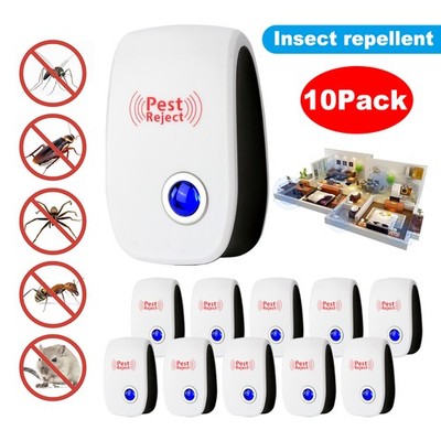 10PCS Electronic Ultrasonic Pest Reject Mosquito Cockroach Mouse Killer Repeller