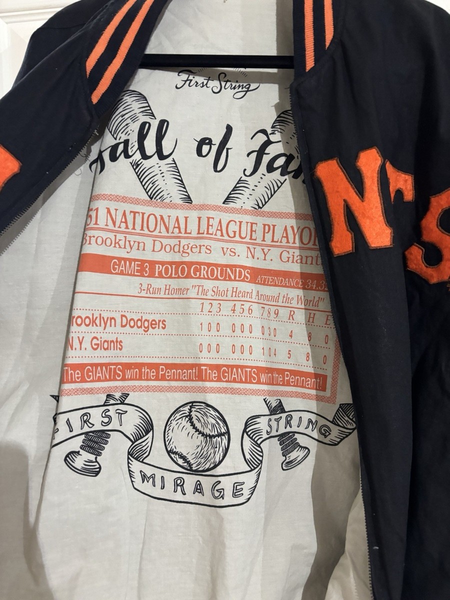 Vintage Mirage FirstString 80s 1951 NY GIANTS Bomber Jacket