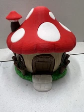 Fairy Garden Mushroom House Cottage Decor Red Toadstool Home Trinket Holder Cute