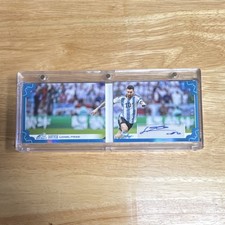 Lionel Messi Leaf 2023 Art of Sport Diptych Autograph Booklet FIFA World Cup