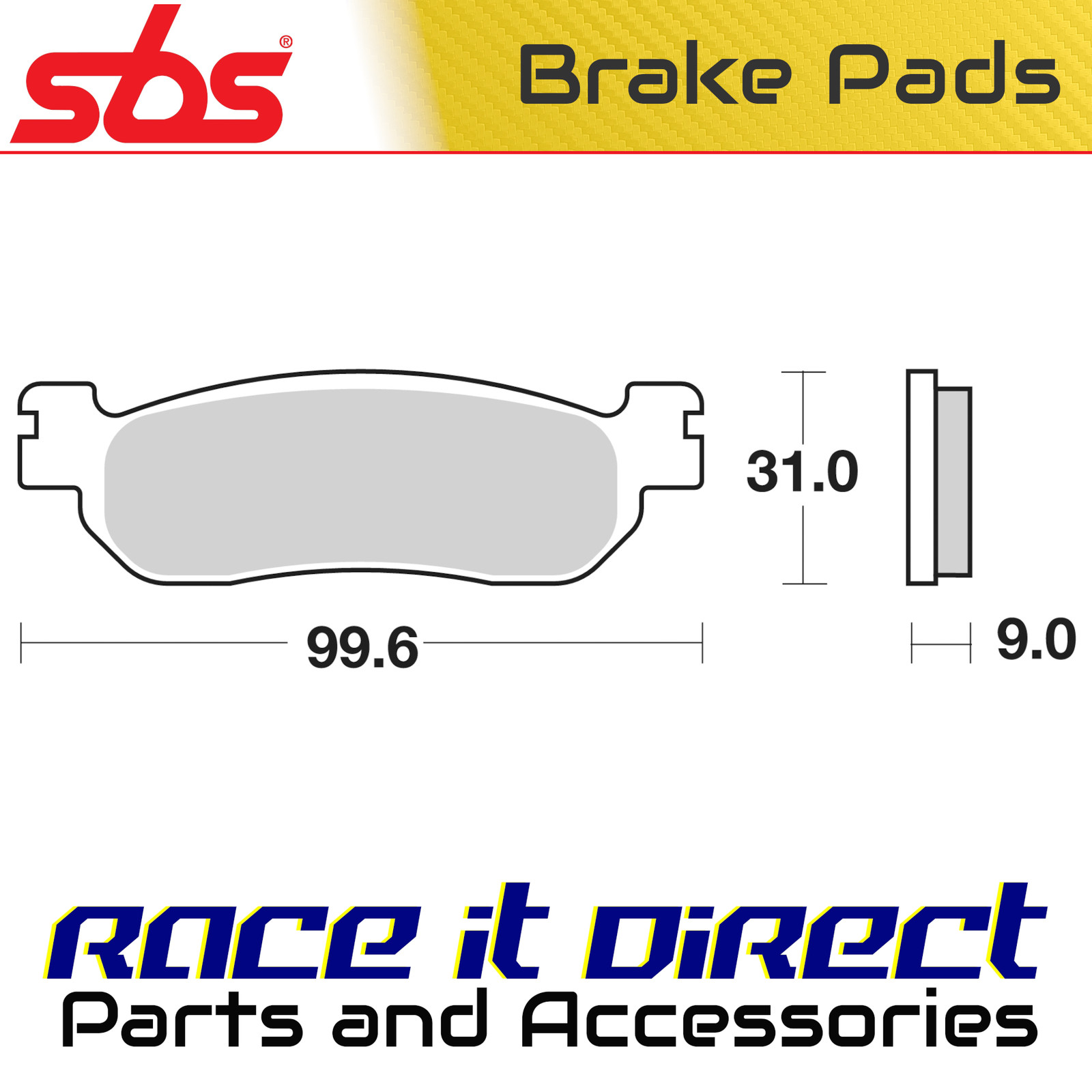 Brake Pads for YAMAHA YP 250 X MAJESTY 1999 Rear Scooter SBS