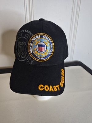 U.S. Coast Guard USCG Insignia Emblem Hat Cap Black Adjustable Shadow Logo 1790