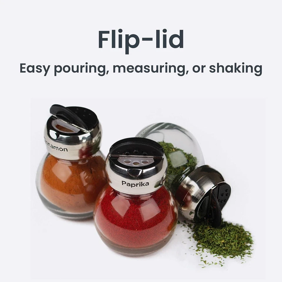 Rack giratório Olde Thompson desde 1944 órbita, 16 frascos de especiarias recarregáveis, rotulados  - Imagem 3 de 4