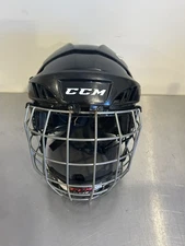 CCM FL40 Large Hockey Helmet Full Cage W/Chin Strap - Black 7 1/4” - 7 3/4”