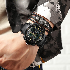 46MM ADDIESDIVE Military Quartz Diver Watch Men Silicone Waterproof Luminous NEW