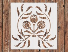 Reusable Clear Plastic Flower Stencil Template for Wall Art  DIY Crafts - St  