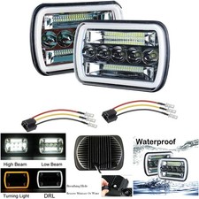 Super Bright 7x6 5x7 Headlights 6052 6054 H5054 H6054 Hi/Low Sealed Beam