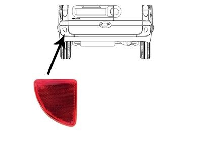 VAN Wezel RüCkstrahler Hinten Links FüR Dacia Renault-image