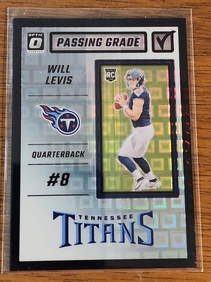 2023 Panini Donruss Optic Prizm Will Levis (RC) Passing Grade /25 #PG-WL Titans 
