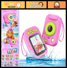 Waterproof Kids Camera 1080P HD Underwater Digital Toy for Ages 3-12, IP68, 32GB