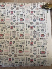 Minigraficzny domek dla lalek mini tapeta skala 1:12 sampler wiejski 4 arkusze NOS