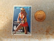 Elena Dementieva 2010 P.R. Tongo Tennis WTA USTA Non Perforated RARE Stamp