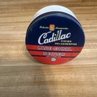 Vtg Orig. CADILLAC BLUE CORAL SEALER CAR WAX Old Milk Glass. RARE