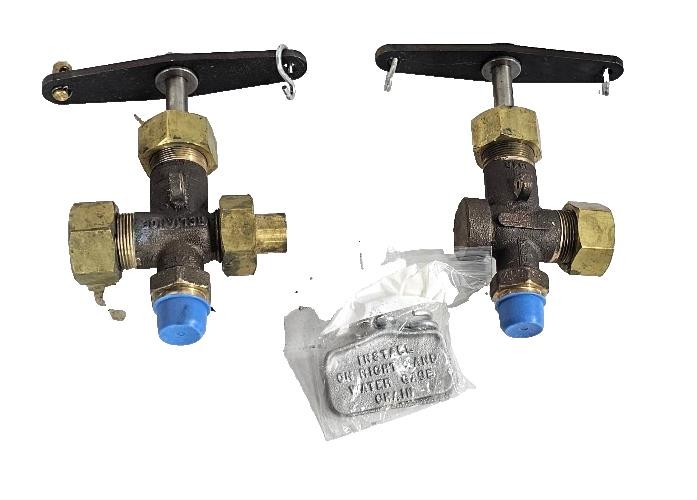 New Cleaver Brooks 825-00142-000 Water Gage Valve Set 3/4" NPT 450#, Bronze