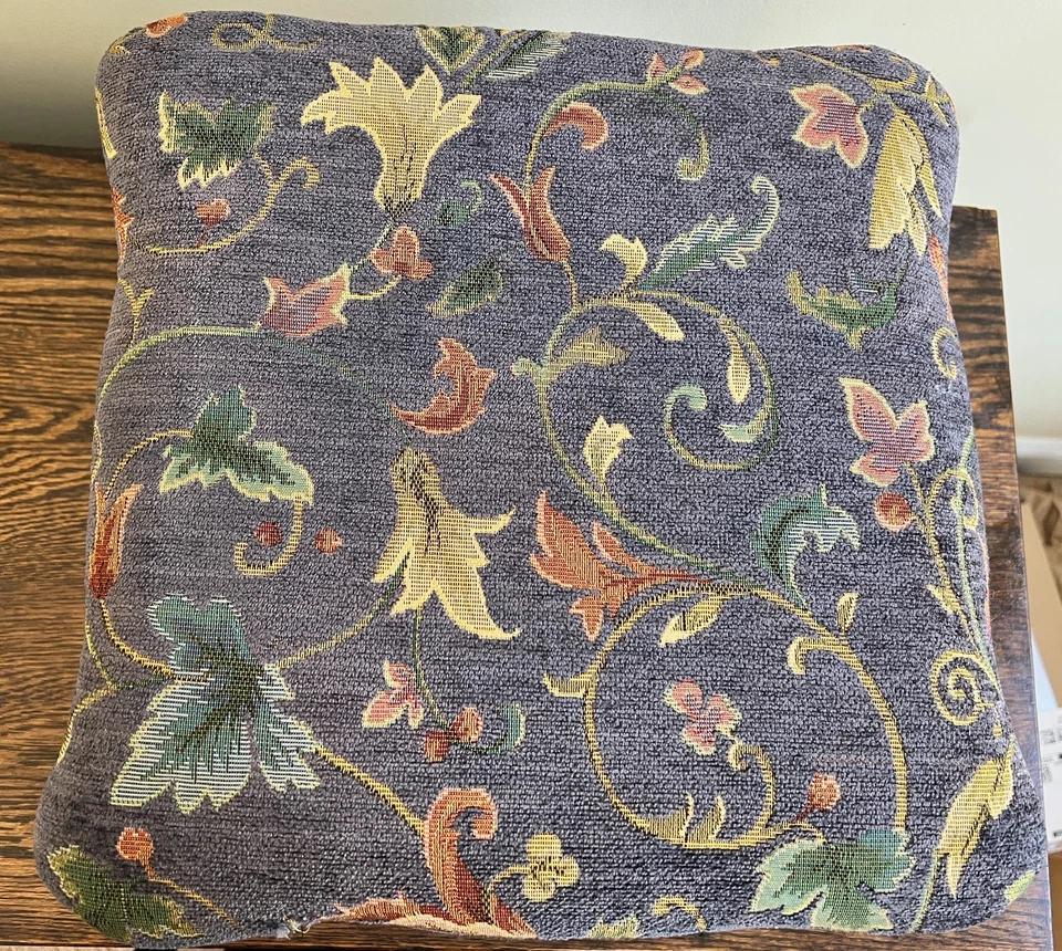 Vintage Victorian Style Cast Iron Footstool Floral Upholstered - Image 4 of 4