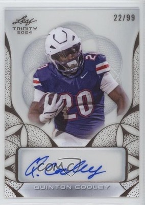 2024 Leaf Trinity Clear Bronze 22/99 Quinton Cooley #CA-QC1 Auto 16wc