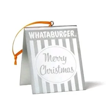 New In Box Whataburger Table Tent Ornament Merry Christmas 2024