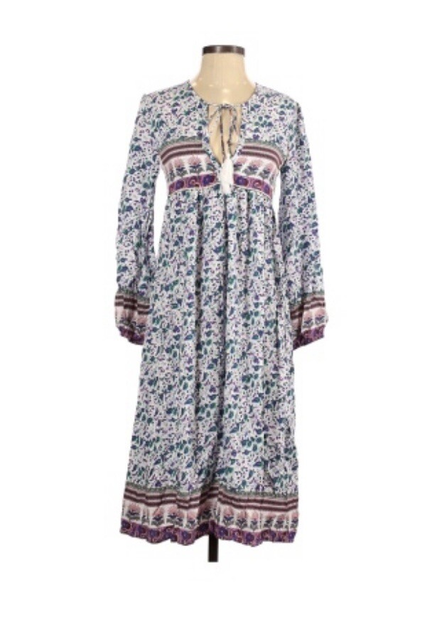knee length dresses for ladies Spell And The Gypsy Collective Hendrix Boho Midi Dress in Dusty Pink Size  Small