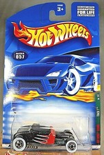 2001 Hot Wheels 57 Rat Rods Series 14 Track T Black Wred Tampo Variation 2001 Hot Wheels 57 Rat Rods Series 14 Track T Black Wred Tampo Variation