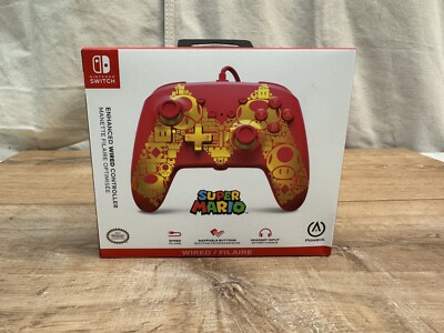PowerA Enhanced Wired Controller for Nintendo Switch - Mario Golden M Sealed
