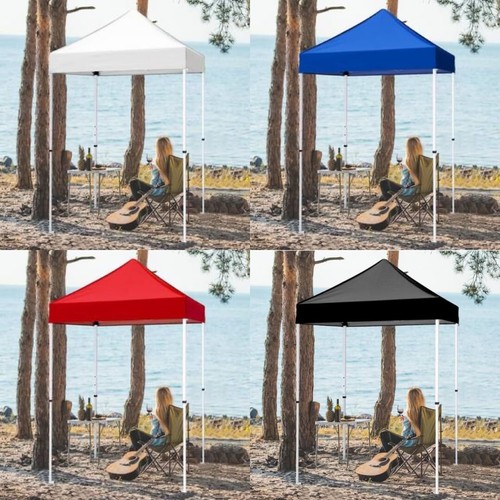 5'x5' Pop-Up Canopy Tent with White Frame - Heavy-Duty Outdoor Canopy - Portable - Picture 2 of 2