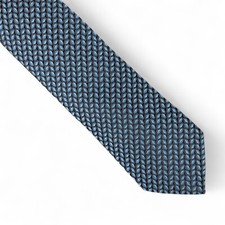 Perry Ellis Men's Locke Geometric Tie Necktie Classic 3" Aqua Blue 55