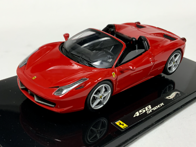 1/43 Hot Wheels Elite Ferrari 458 Italia Spider in Rosso Corsa Red
