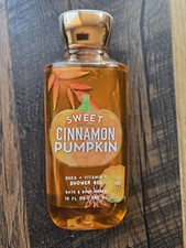 NEW Bath Body Works Sweet CINNAMON PUMPKIN Shower Gel Shea Vitamin E 10 oz