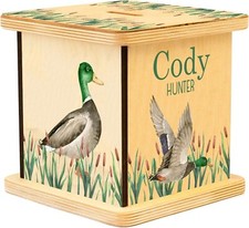 Personalized Hunting Wooden Piggy Bank for Kids, Custom Gifts for Boys Kids