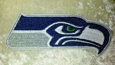 Seattle Seahawks Retro 3.5" Iron On Embroidered Patch Free Tracking 