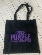 Deep Purple &ldquo;The Long Goodbye&rdquo; Tour Black Canvas Bag Tote