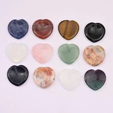 40mm Heart Worry Stone Crystal Worry Stone Heart Worry Gemstone Pocket Stone