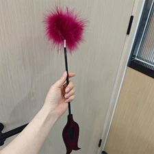 Feather Flirting Whip Straight Crop Paddle Couples SM Roleplay Retraint Flogger 