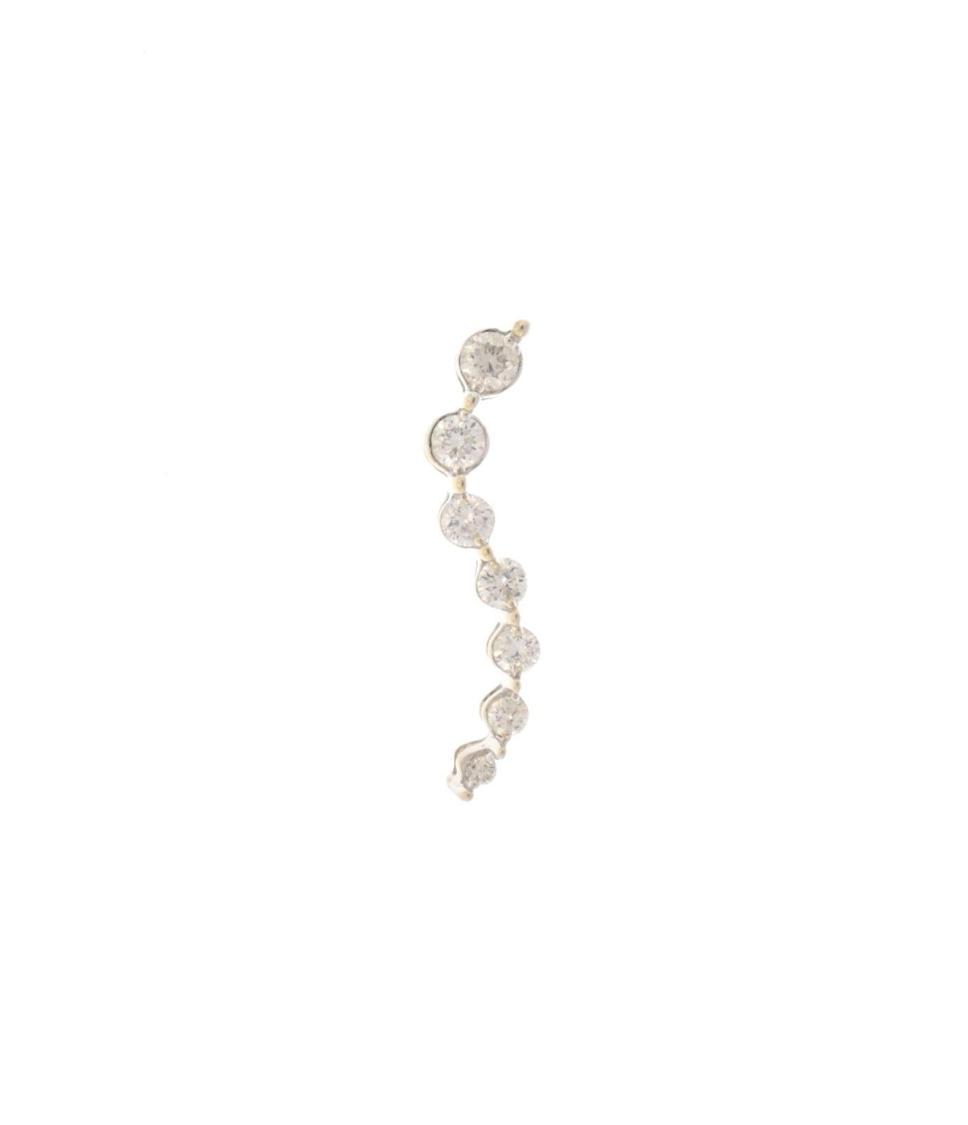 14K White Gold Journey Pendant w/ .50 Carat Round Diamonds