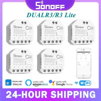 SONOFF DUAL R3/DUAL R3 Lite WiFi MINI Switch With Power Metering 2 Gang Dual Rel