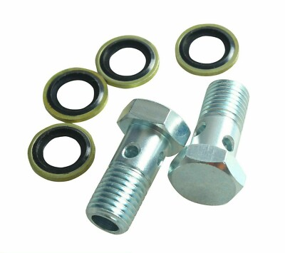 #ad Fit Ford 6.0L 6.4L Powerstroke Diesel Fuel Pump Pressure Banjo Bolt amp; Washer Kit $19.99
