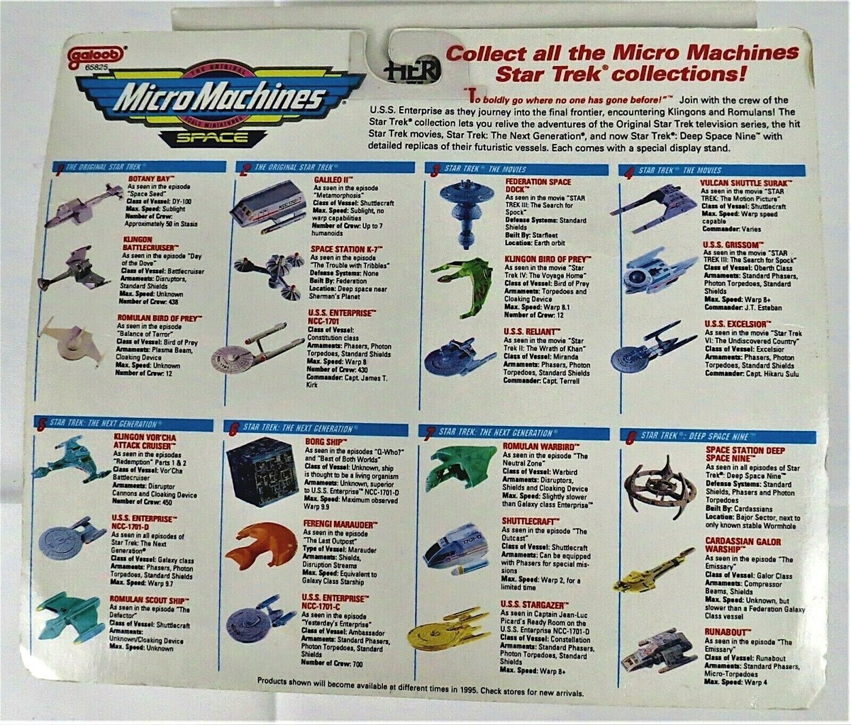スタートレック MICRO-8 カセット Star Trek micro machines sets 1993 | eBay