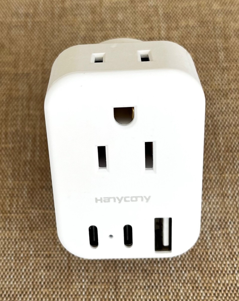 Australia NZ Travel Plug Adapter - Type I With 2 US Outlets & 2 USB Ports (1 USB-C) For US To AU/NZ/China/Argentina