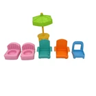 Lot of Vintage Fisher Price Little People Accessories Chairs Seats
